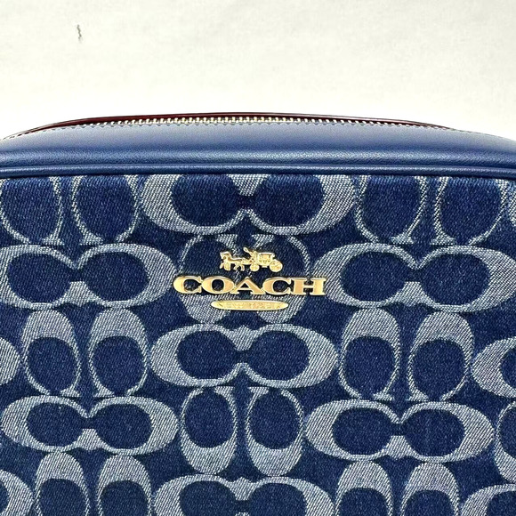 Coach Jamie Camera Bag In Signature Denim & Leather With Cherry Charm CAA74 NWT - Picture 6 of 12